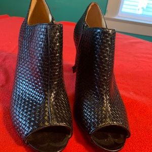 Black bootie leather